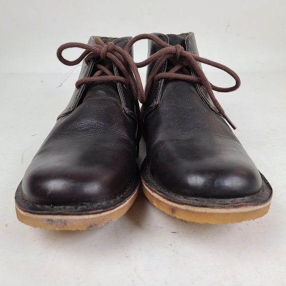 UGG Australia Leighton Chukka Black Leather Casual Mens Boots Sz 8.5 3275 - Picture 2 of 10